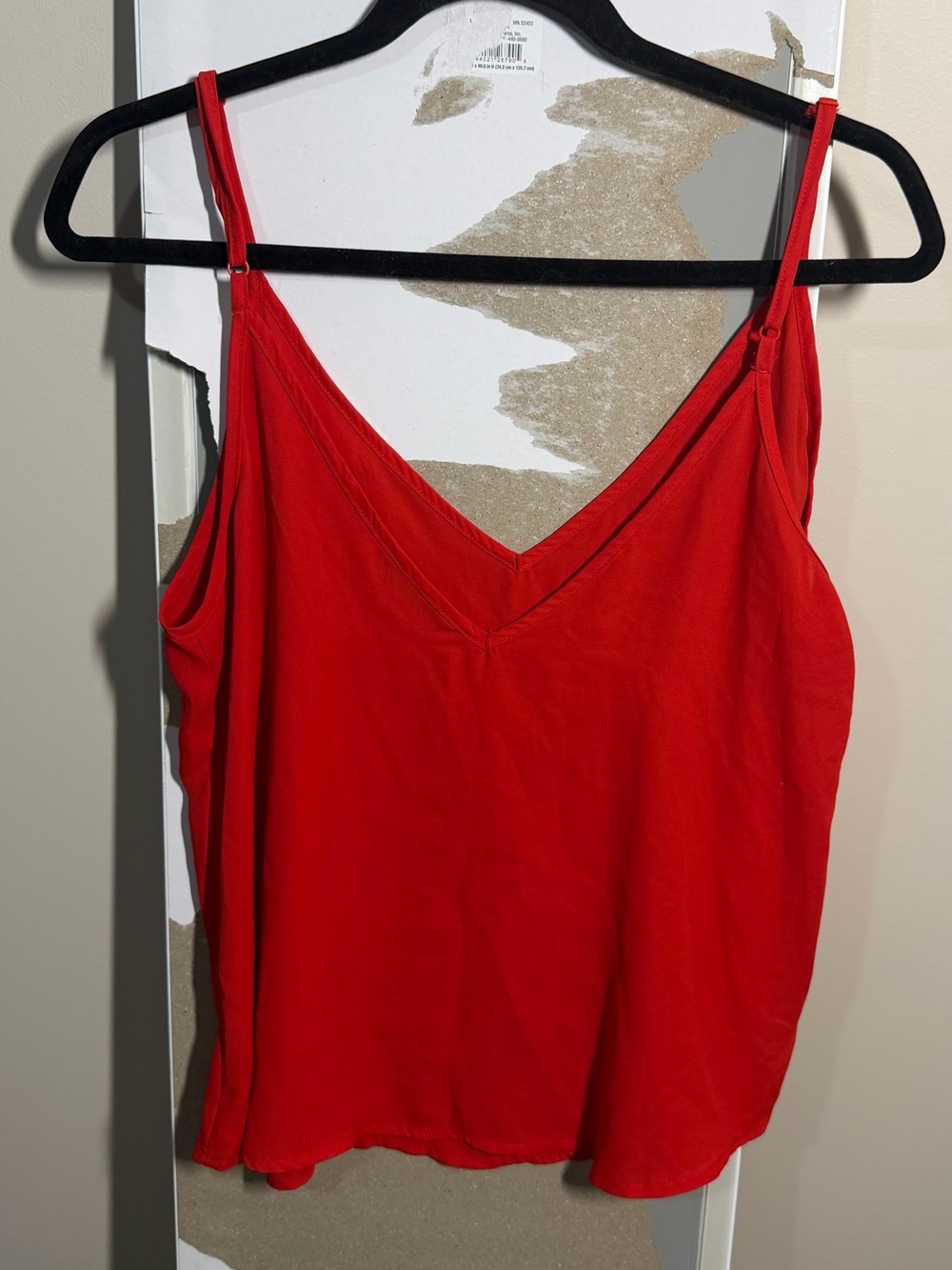 SHEIN Red V-Neck Spaghetti Strap Camisole